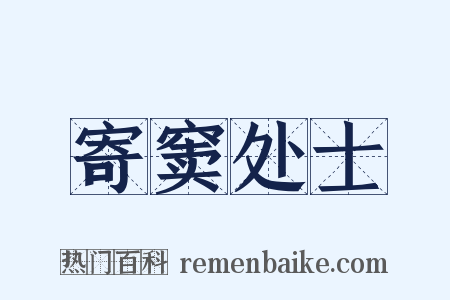 寄窦处士是什么意思的图片